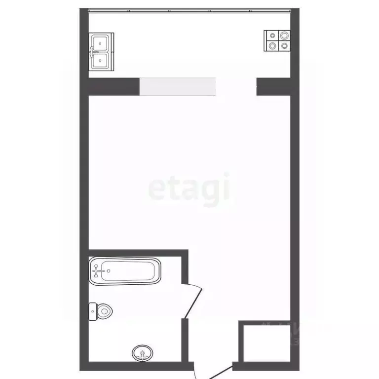 Студия Тюменская область, Тюмень Олимпийская ул., 32 (13.0 м) - Фото 2