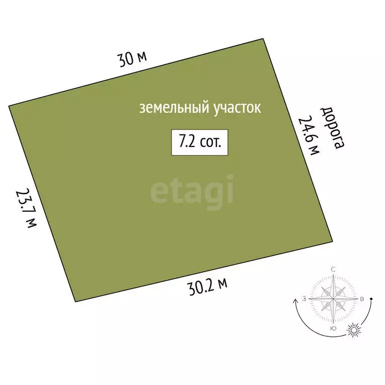 Участок в село Кулаково, Уютная улица (7.22 м) - Фото 1