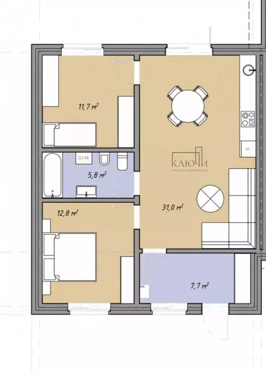 Таунхаус в Челябинская область, Магнитогорск ул. Книжная, 24 (70 м) - Фото 2