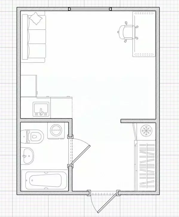 Студия Пензенская область, Пенза ул. Беляева, 41 (18.0 м) - Фото 2