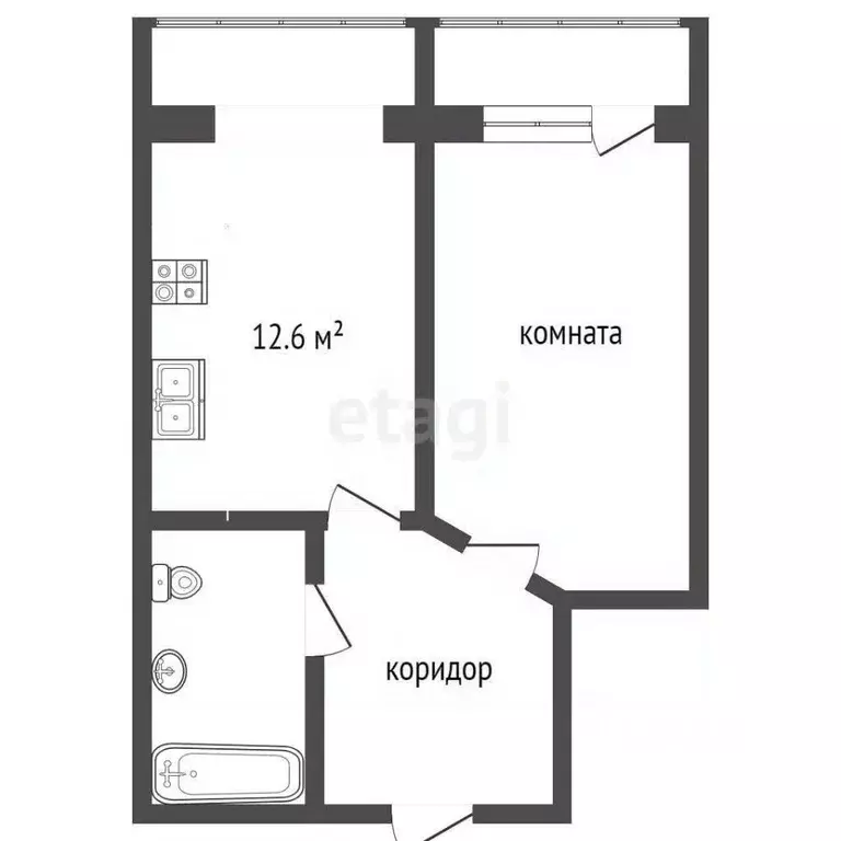1-к кв. Ростовская область, Ростов-на-Дону ул. Крупской, 82/2 (39.5 м) - Фото 0