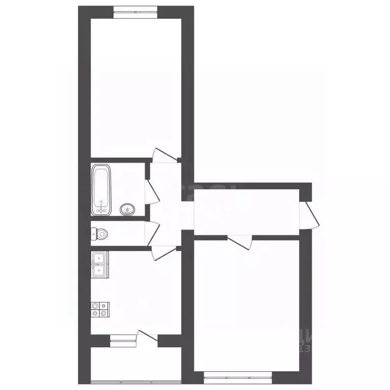 2-к кв. Вологодская область, Вологда Технический пер., 33 (48.0 м) - Фото 2
