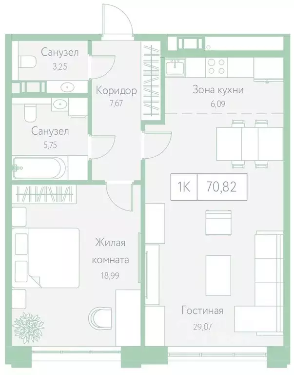 1-к кв. Хабаровский край, Хабаровск Доступный пер., 14 (70.82 м) - Фото 1