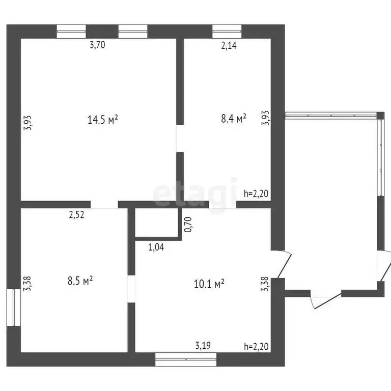 Дом в село Енисейское, улица Братьев Щербаковых (41.5 м) - Фото 1