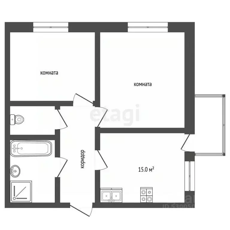 2-к кв. Забайкальский край, Чита Смоленская ул., 91 (72.0 м) - Фото 2