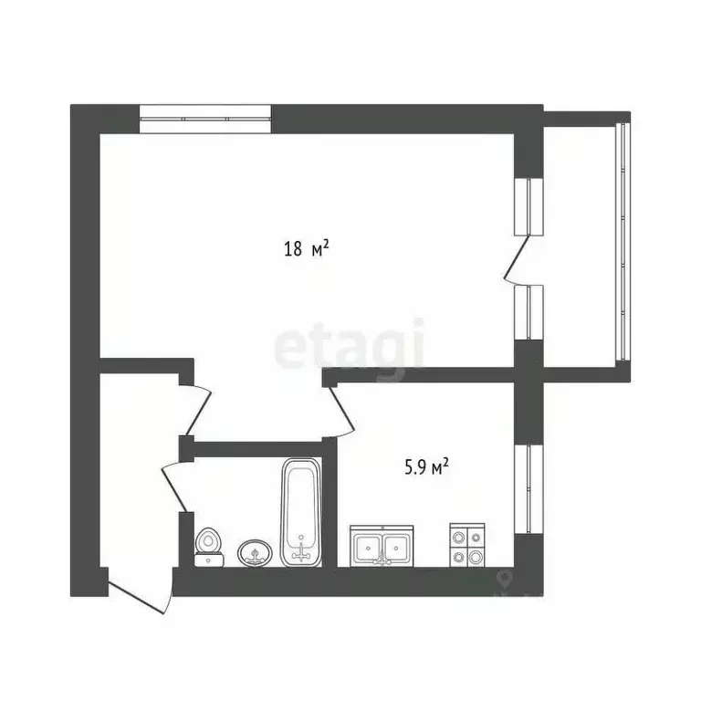 1-к кв. Мордовия, Саранск ул. Пуркаева, 4 (30.8 м) - Фото 2