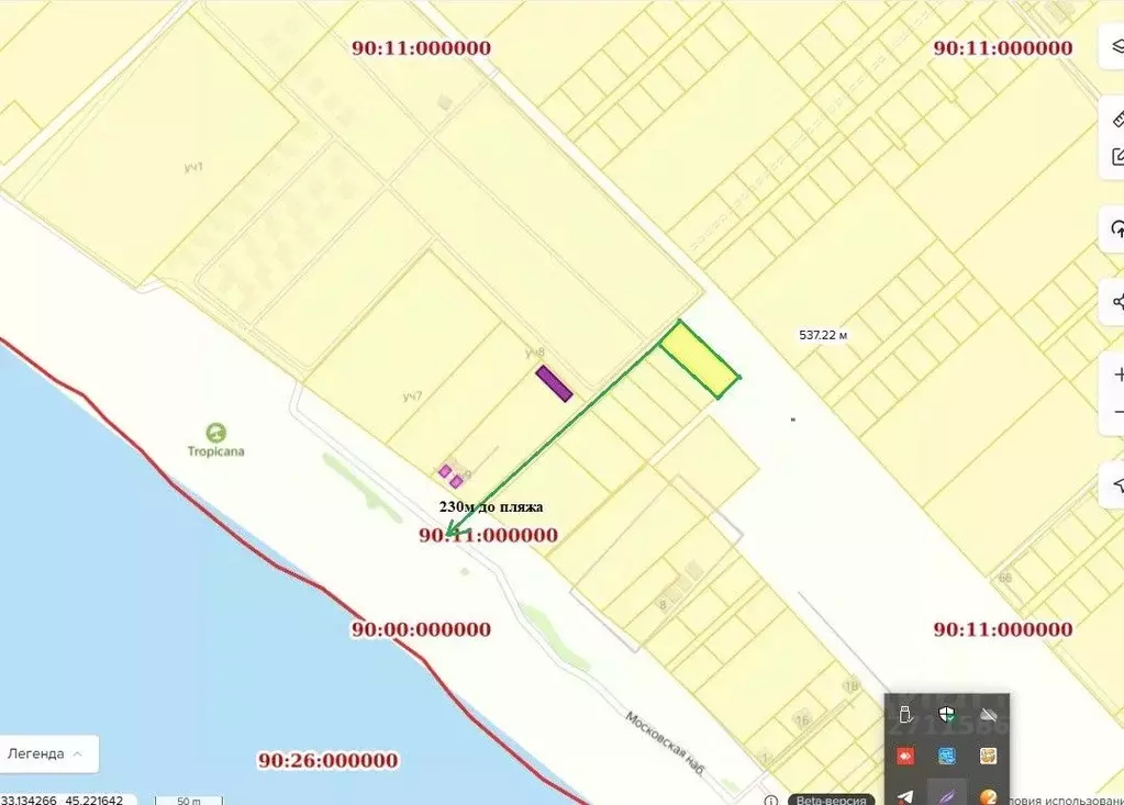 Участок в Крым, Сакский район, Молочненское с/пос, с. Витино  (10.4 ... - Фото 2