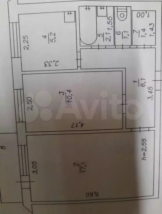 2-к. квартира, 43 м, 3/5 эт. - Фото 0
