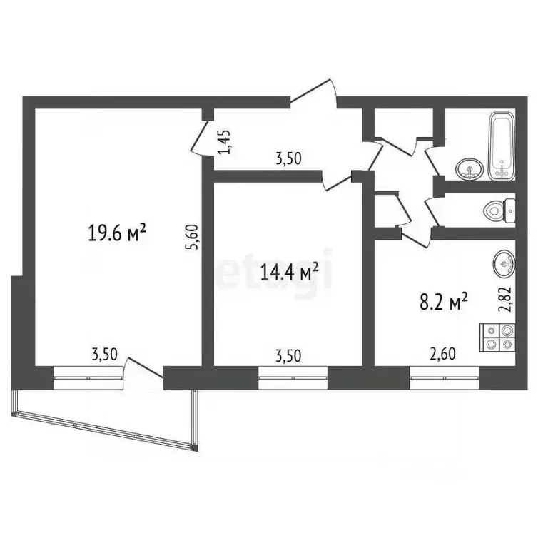 2-к кв. Владимирская область, Ковров ул. Маяковского, 2 (54.0 м) - Фото 1