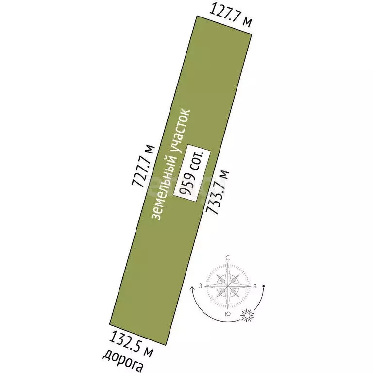 Участок в Яковенково, Черноморская улица (959 м) - Фото 1