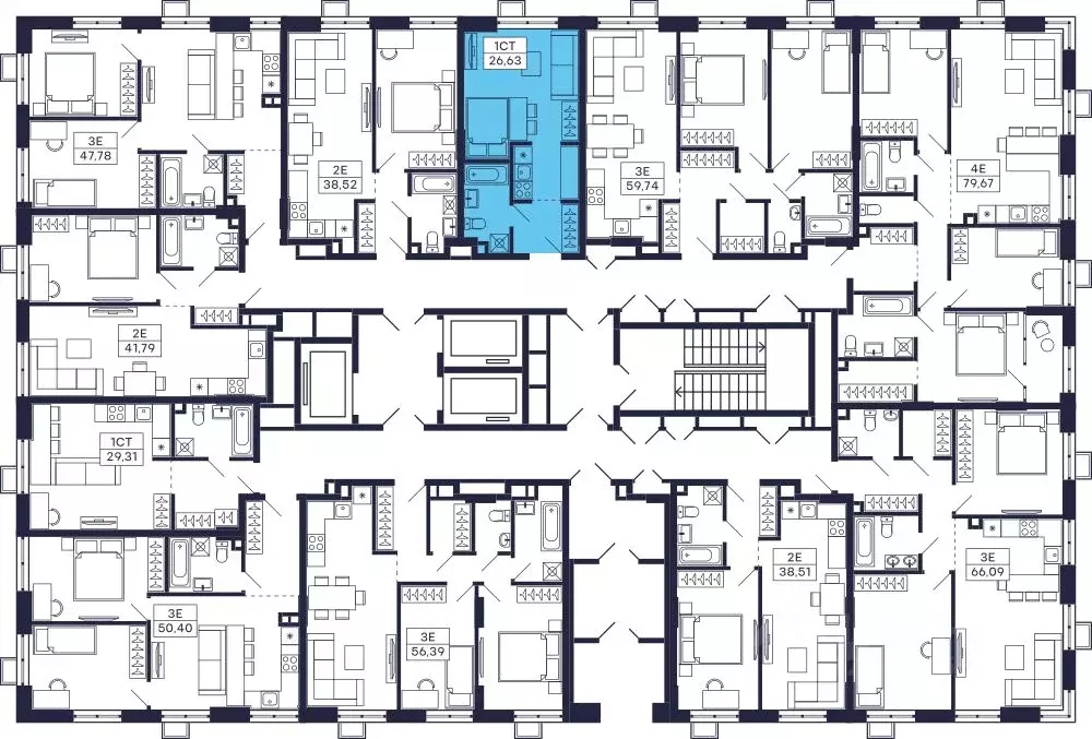 Студия Московская область, Красногорск Павшино мкр, Тетрис жилой ... - Фото 2