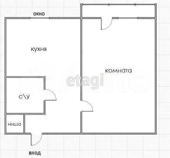 1-к. квартира, 35 м, 5/5 эт. - Фото 0