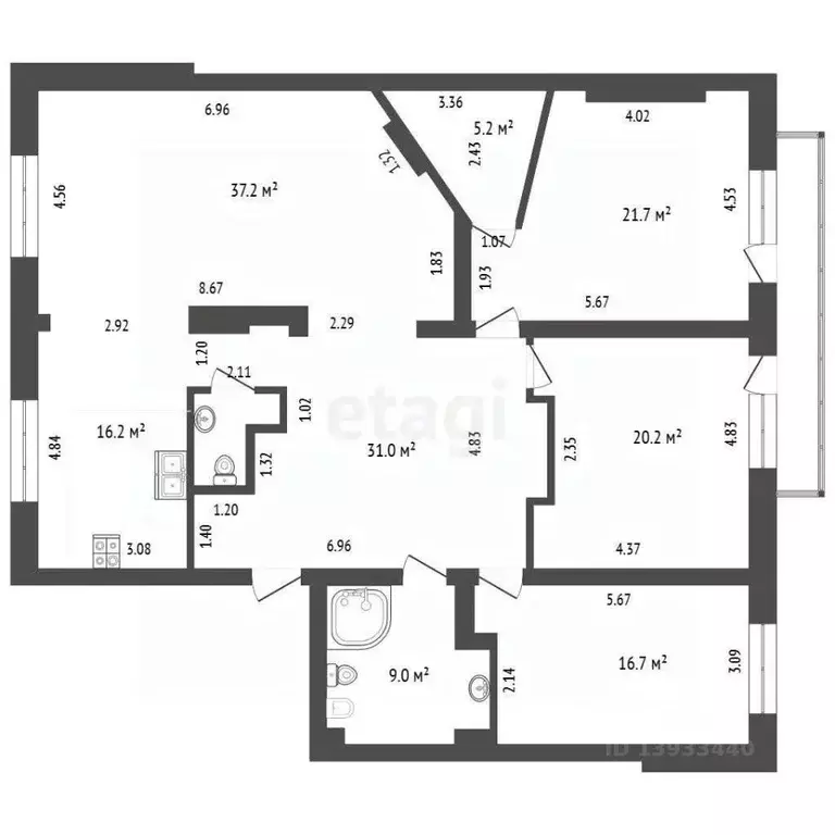4-к кв. Тюменская область, Тюмень ул. Челюскинцев, 29 (159.7 м) - Фото 0