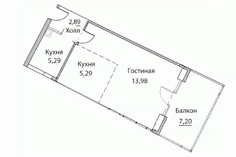 Студия Крым, Алушта ул. Западная, 4к2 (32.3 м) - Фото 2