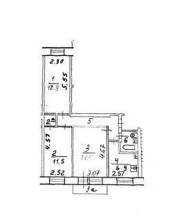 3-комнатная квартира: Москва, улица Амундсена, 12 (56.6 м) - Фото 0