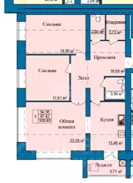 3-к кв. Марий Эл, Йошкар-Ола ул. Строителей, 43 (103.0 м) - Фото 2