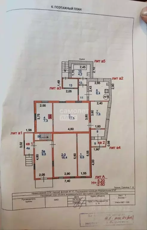 Дом в Курская область, Курск ул. 3-я Пушкарная, 36 (117 м) - Фото 1