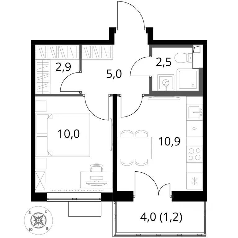 1-к кв. Московская область, Химки Подрезково мкр, 1-й Шереметьевский ... - Фото 2