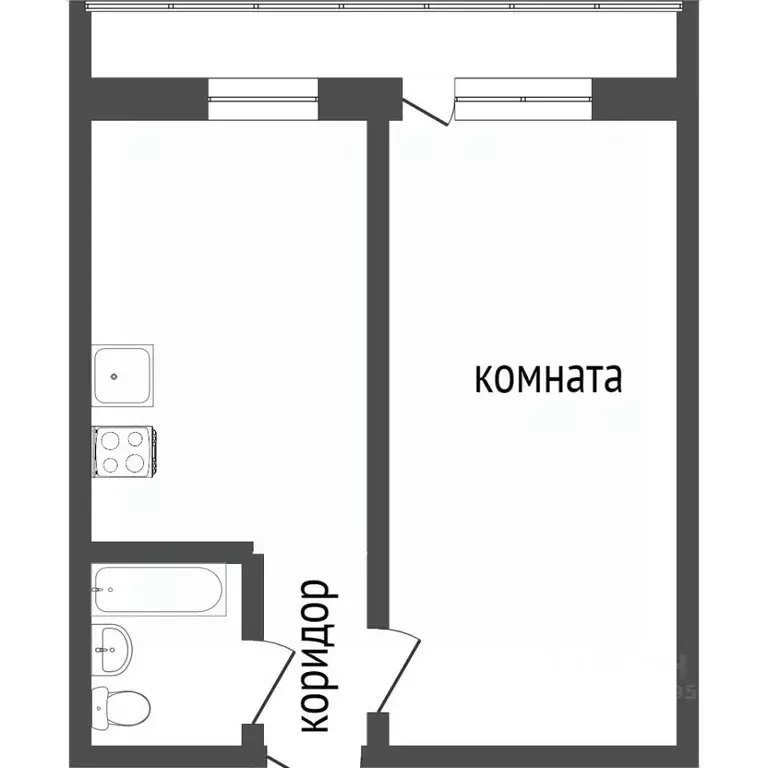 1-к кв. Бурятия, Улан-Удэ просп. Строителей, 5А (32.0 м) - Фото 1