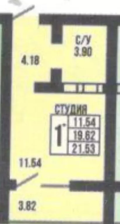 Студия Оренбургская область, Оренбург ул. Рокоссовского, 25 (23.0 м) - Фото 2