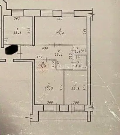 3-к кв. Новосибирская область, Новосибирск Ельцовская ул., 2/1 (88.2 ... - Фото 0