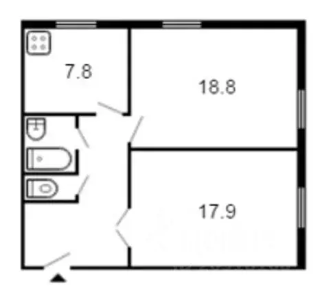 2-к кв. Омская область, Омск ул. Авиагородок, 7 (44.0 м) - Фото 1