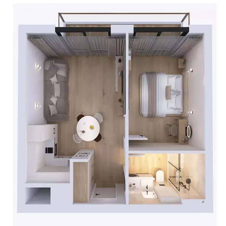 2-комнатная квартира: Балтийск, АК Престиж Парк (41.87 м) - Фото 2