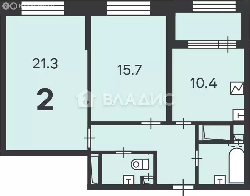2-комнатная квартира: Москва, улица Светланова, 11к1 (61.8 м) - Фото 0