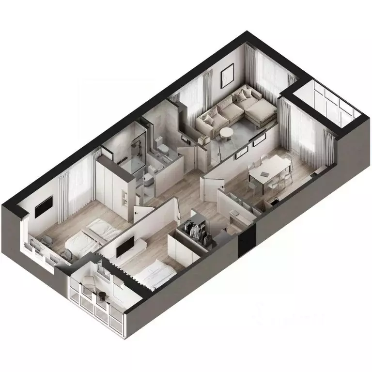 3-к кв. Приморский край, Владивосток Зеленый Бульвар 2 жилой комплекс ... - Фото 2