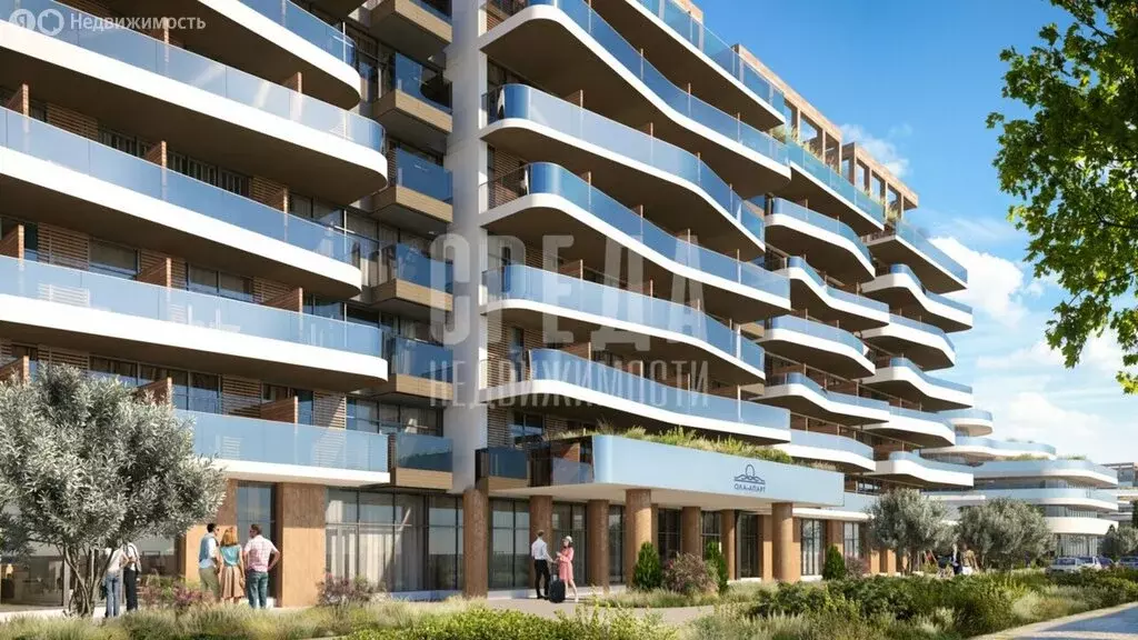 Квартира-студия: Прибрежное, Набережная улица, 64 (37.2 м) - Фото 2