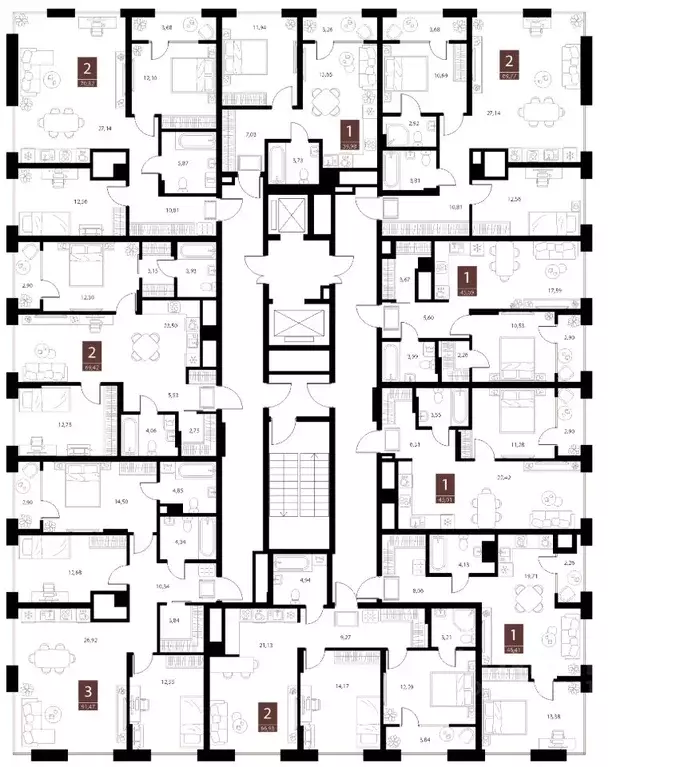 1-к кв. Рязанская область, Рязань ул. Бирюзова, 20с1 (45.01 м) - Фото 2