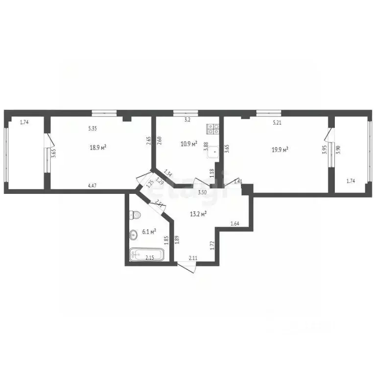 2-к кв. Крым, Саки ул. Санаторная (81.0 м) - Фото 2