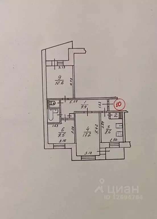 3-к кв. Крым, Симферополь ул. Маршала Жукова, 35 (66.6 м) - Фото 0