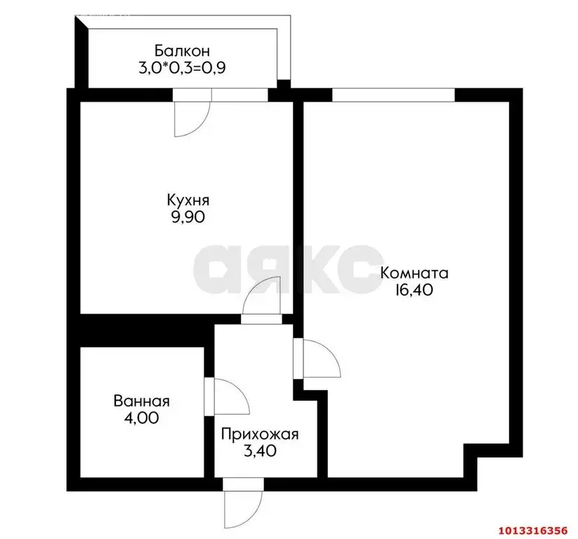 1-комнатная квартира: Краснодар, улица им. Мурата Ахеджака, 12 (35 м) - Фото 1