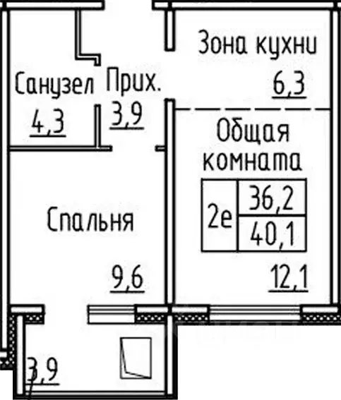 2-к кв. Новосибирская область, Новосибирский район, Мичуринский ... - Фото 0