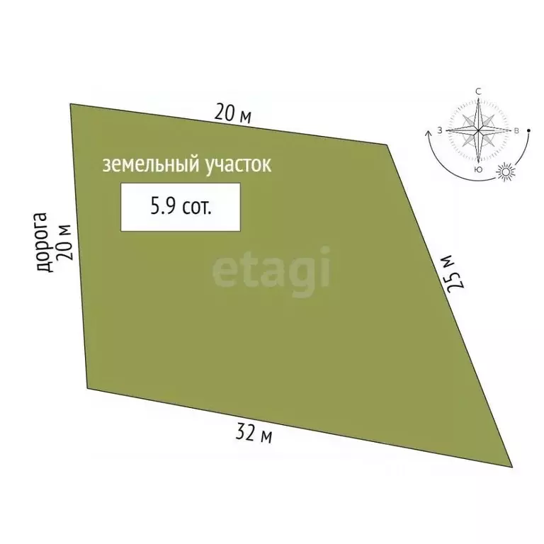 Участок в Крым, Симферопольский район, Трудовское с/пос, Благовещенск ... - Фото 2