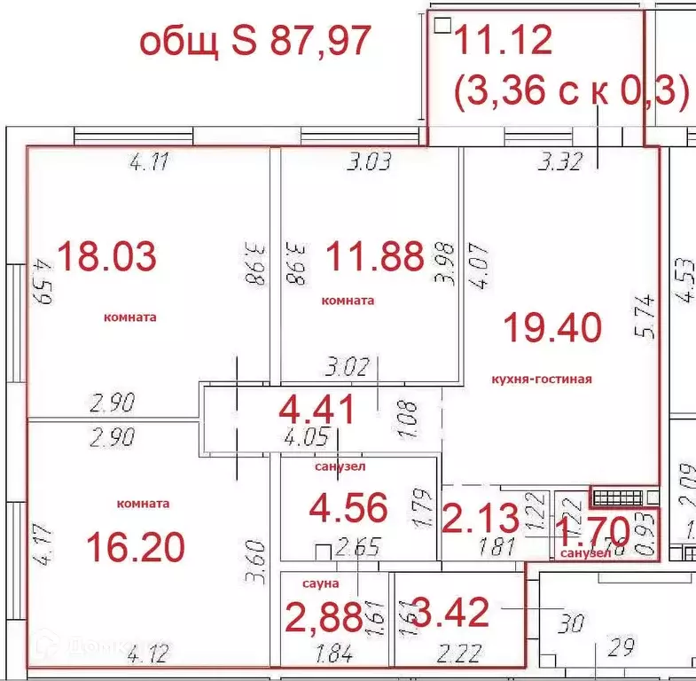 Продаётся 3-к квартира, 88 м - Фото 1