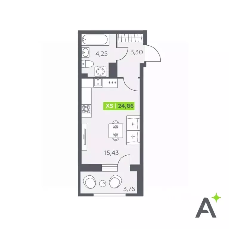 Студия Ленинградская область, Всеволожский район, Заневское городское ... - Фото 1