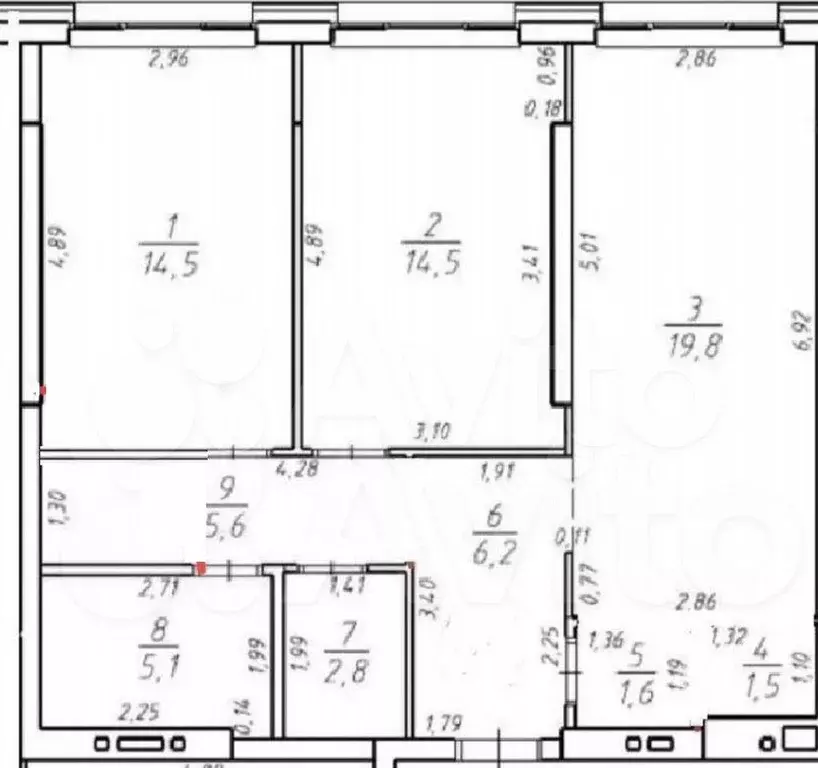 3-к. квартира, 70 м, 6/24 эт. - Фото 0