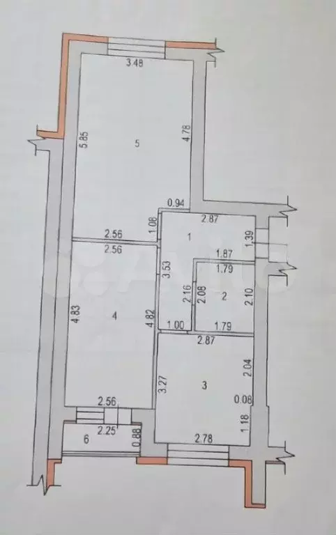 2-к. квартира, 50,8 м, 4/5 эт. - Фото 0
