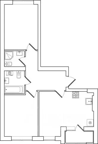 2-к кв. Калининградская область, Зеленоградский муниципальный округ, ... - Фото 1