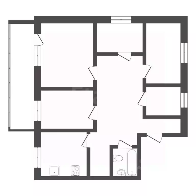 5-к кв. Коми, Сыктывкар Нижний Чов мкр, ул. Магистральная, 17 (100.7 ... - Фото 2