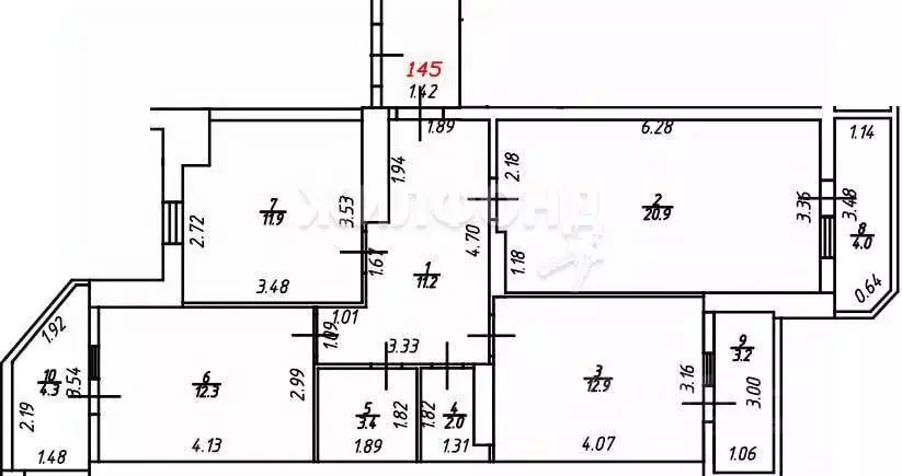 3-к кв. Астраханская область, Астрахань ул. Трофимова, 6 (75.0 м) - Фото 1