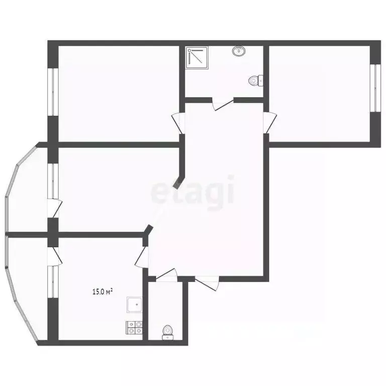 3-к кв. Смоленская область, Смоленск пер. Юннатов, 4 (82.2 м) - Фото 1