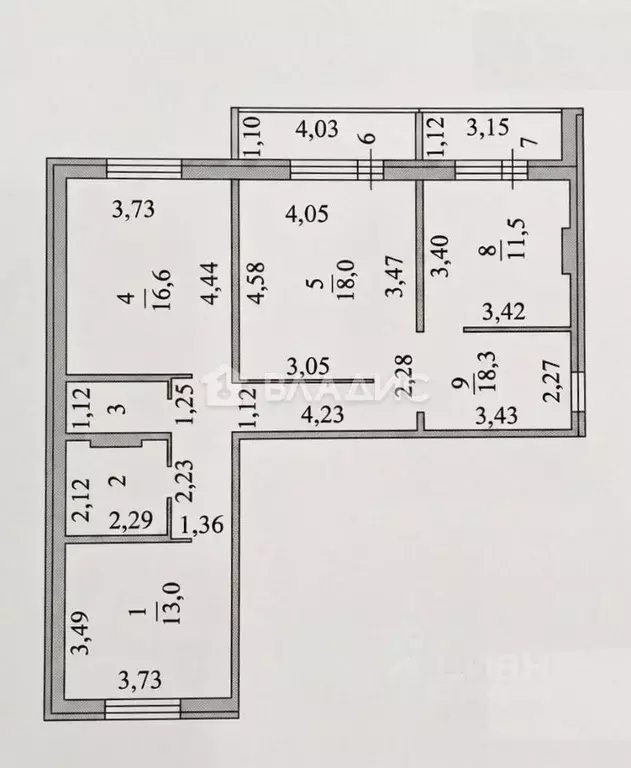 3-к кв. Московская область, Раменское ул. Приборостроителей, 7 (84.6 ... - Фото 2