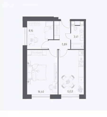 2-комнатная квартира: Москва, Пятницкое шоссе, 56Б (47.6 м) - Фото 1