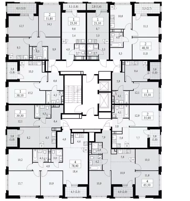 Студия Москва Дзен-кварталы жилой комплекс, 3.3 (23.3 м) - Фото 1