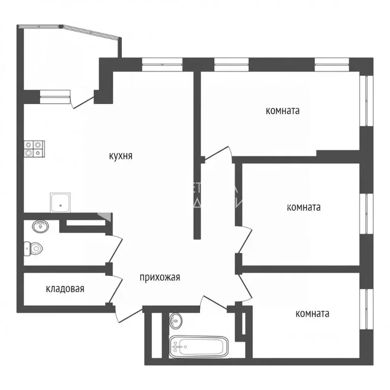 3-к кв. Тюменская область, Тюмень ул. Мельникайте, 30к1 (106.7 м) - Фото 1