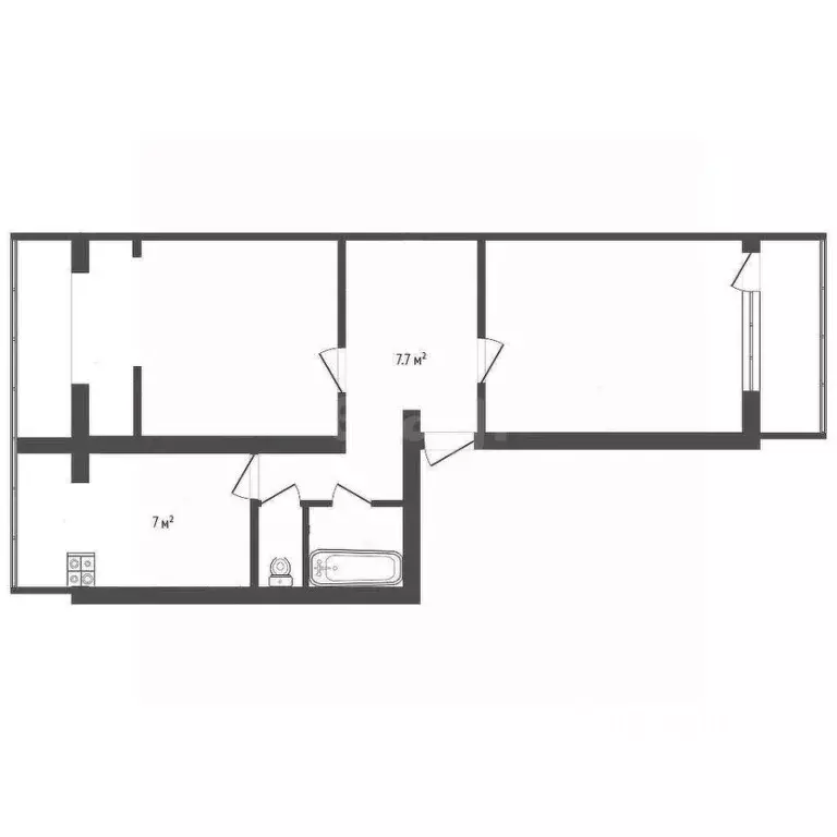 2-к кв. Севастополь ул. Хрусталева, 143 (54.4 м) - Фото 2