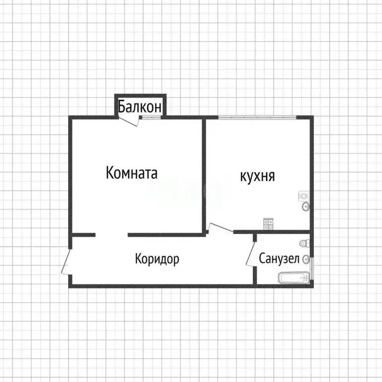 1-к кв. Смоленская область, Смоленский муниципальный округ, пос. ... - Фото 2